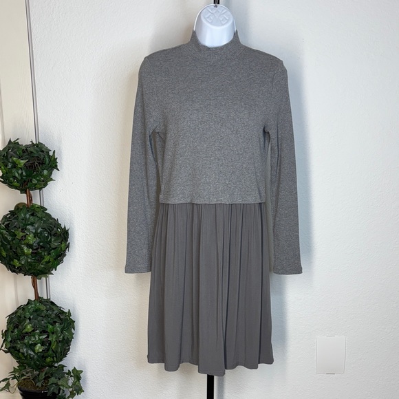 Maurices Gray Long Sleeve Dress - Picture 2 of 12